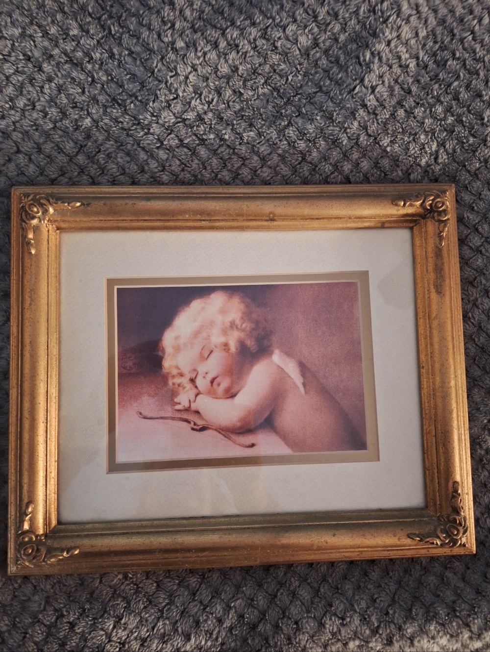 Framed Angel print in a frame